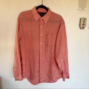 Brooks Brothers - 100% Linen Button Up Shirt - L